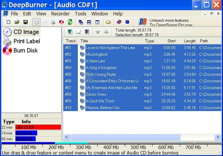 В принципе, DeepBurner - это бесплатная программа для записи dvd, где