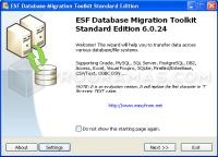 Captura principal de ESF Database Migration Tool