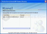 Captura principal de Nucleus Kernel Hotmail MSN Password Recovery