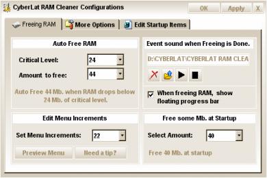 Screenshot CyberLat RAM Cleaner
