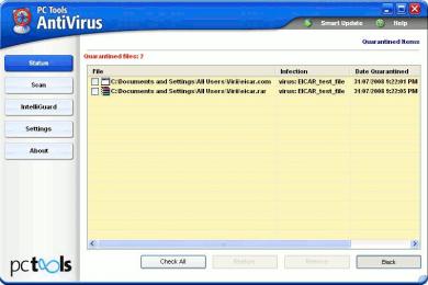 Screenshot PC Tools AntiVirus
