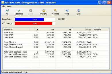 Cattura RAM Defragmenter