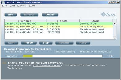 Screenshot Sun Download Manager