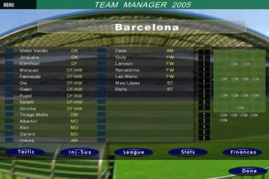 Screenshot Team Manager 2005