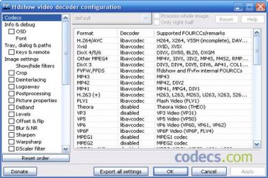 Cattura FFDShow MPEG-4 Video Decoder