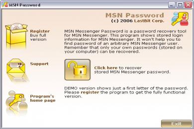 Captura MSN Messenger Password