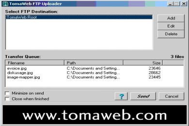 Capture TomaWeb FTP Uploader