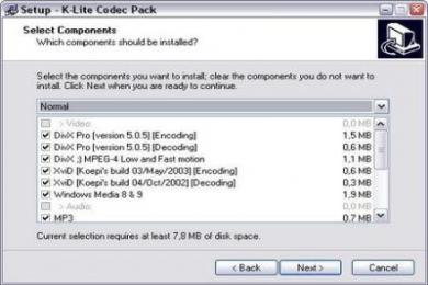 Screenshot K-Lite Codec Pack Basic