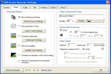 Screenshot BSR Screen Recorder
