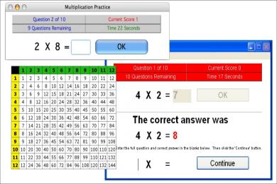 Screenshot Master the Facts Multiplication