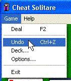 Screenshot Cheat Solitare