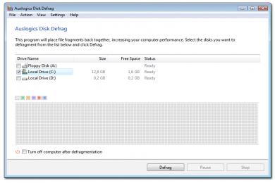 Captura Auslogics Disk Defrag