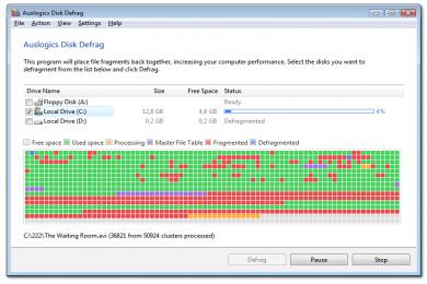 Captura Auslogics Disk Defrag