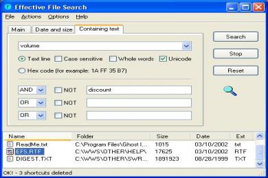 Cattura Effective File Search