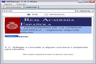 Screenshot M&E Diccionario de Rimas
