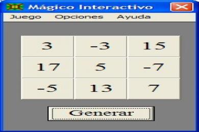 Screenshot Cuadrado Mágico Interactivo