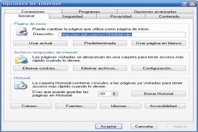 Captura Internet Explorer Vista