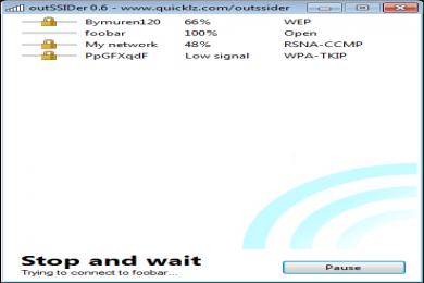 Screenshot outSSIDer