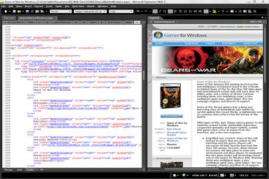 Screenshot Microsoft Expression Web