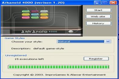 Screenshot Arkanoid 4000