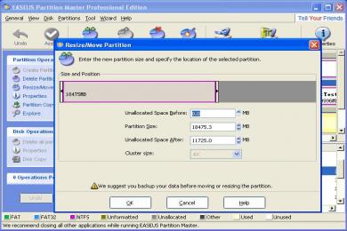 Capture EASEUS Partition Master Free