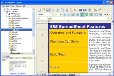 Screenshot Excel Explorer