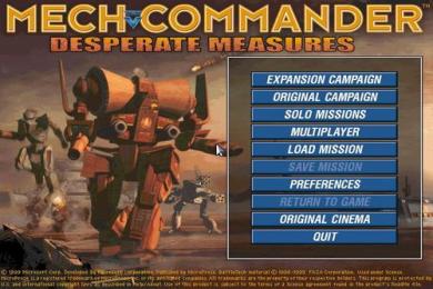 Capture MechCommander Gold