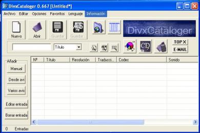 Screenshot DivX Cataloger