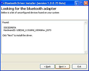 Screenshot Bluetooth Driver Installer