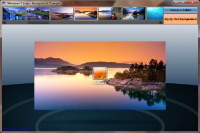 Captura Windows 7 Logon Background Changer