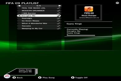 Screenshot FIFA 09 Music Changer