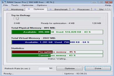 Screenshot RAM Saver Professional