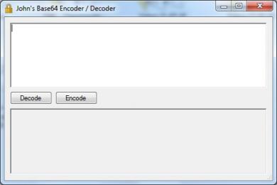 Screenshot John’s Base 64 Encoder/Decoder