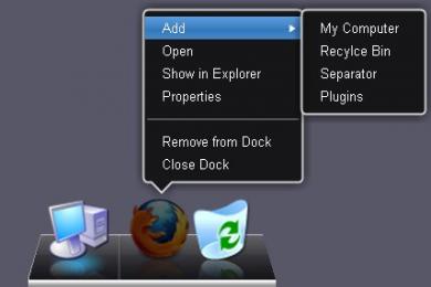 Screenshot XWindows Dock