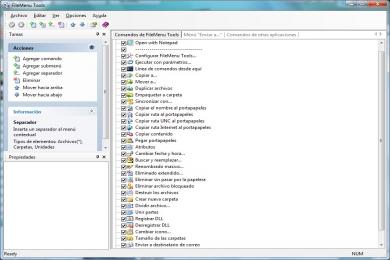 Screenshot FileMenu Tools