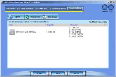 Capture Data Recovery Wizard Free Edition