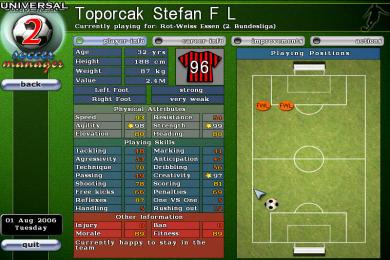 Screenshot Universal Soccer Manager 2
