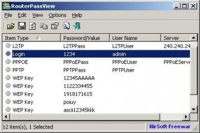 Screenshot Router Pass View