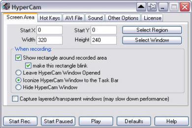 Screenshot HyperCam