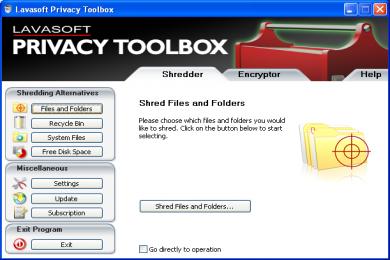 Captura Lavasoft Privacy Toolbox