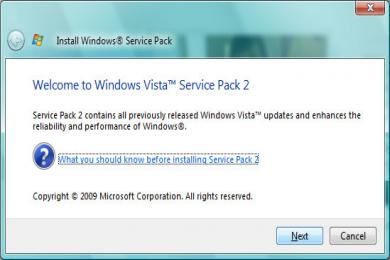 Screenshot Windows Vista Service Pack 2