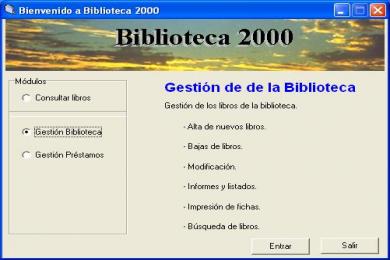 Screenshot Biblioteca 2000