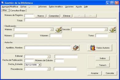 Screenshot Biblioteca 2000