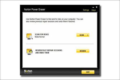Screenshot Norton Power Eraser