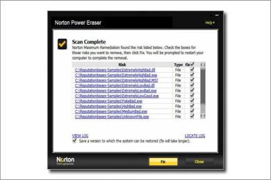 Capture Norton Power Eraser