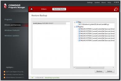 Screenshot Comodo Programs Manager
