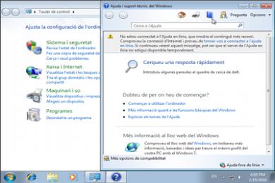 Capture Un pack de langue catalane pour Windows 7