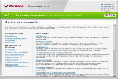 Screenshot McAfee Total Protection