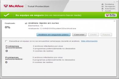 Screenshot McAfee Total Protection