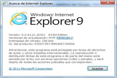Screenshot Internet Explorer 9